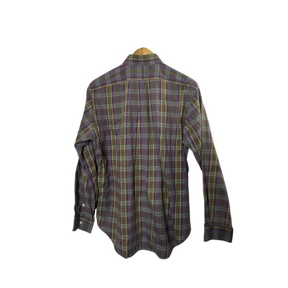 Ralph Lauren Classic Fit Purple Plaid Long Sleeve Button-Up Shirt Men's Medium - Picture 4 of 4